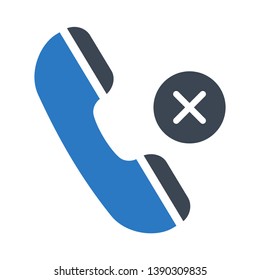 phone delete glyph double color icon