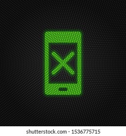 Phone, delete, remove new technology vector icon. New mobile technology traffic light style vector illustration