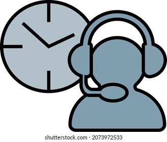 Operador de entrega de teléfono, ilustración, vector, en un fondo blanco.