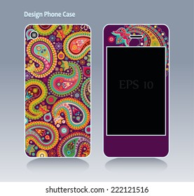 Phone design cover in Paisley style