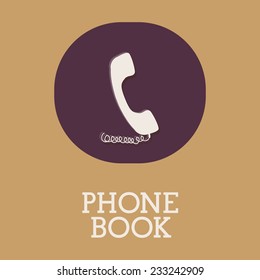 Phone design over beige background, vector illustration