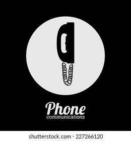 Phone design over black background, vector illustration