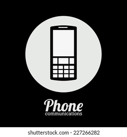 Phone design over black background, vector illustration