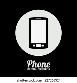 Phone design over black background, vector illustration