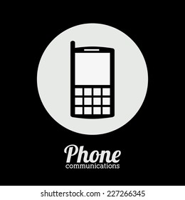 Phone design over black background, vector illustration