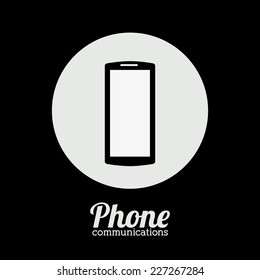 Phone design over black background, vector illustration