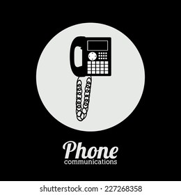 Phone design over black background, vector illustration