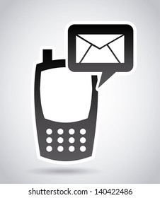 phone design over gray background vector illustration