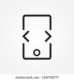 phone developer sign line icon design