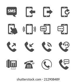 phone device communication icon set, vector eps10.