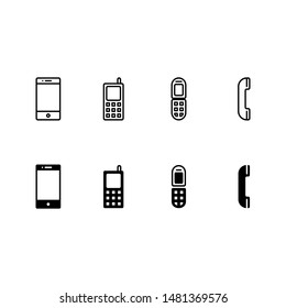 phone device icon vector isolated on white background