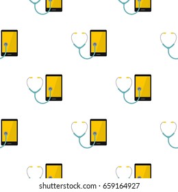 Phone diagnosis pattern seamless for any design vector illustration