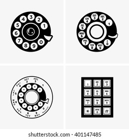 Rotary Dial Phone Vector Art & Graphics