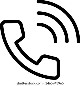 Phone dial with hand receiver isolated on a white background