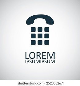 phone dial icon, on white background 
