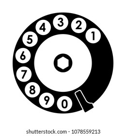 Phone dial retro vector