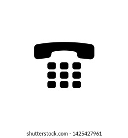 phone dialpad layout simple black vector icon