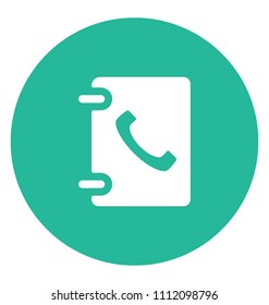 Phone Directory Flat Colored Icon