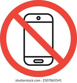 phone does not allow icon. No Cell Phone Sign