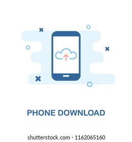 Phone Download creative icon. Simple element illustration. Phone Download concept symbol design from mobile phone collection. Can be used for web, mobile and print. web design, apps, software, print.