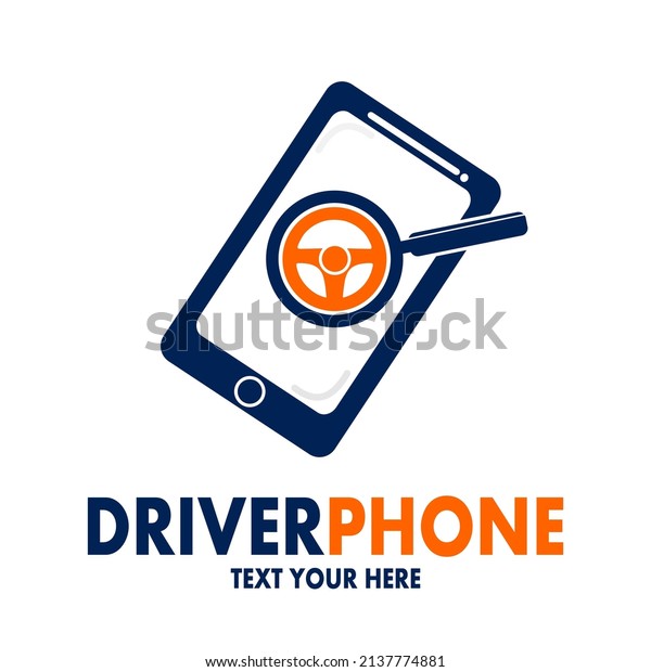Phone with driver\
finder vector logo template. This design use steer symbol. Suitable\
for transportation.
