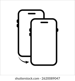 Teléfono duplicado conjunto de iconos. Símbolo aislado fondo blanco. Ilustración vectorial. color editable.