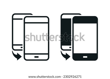 Phone duplicate. Smartphone sharing icon. Illustration vector