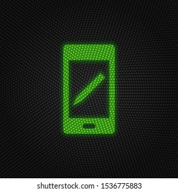 Phone, edit, pencil new technology vector icon. New mobile technology traffic light style vector illustration