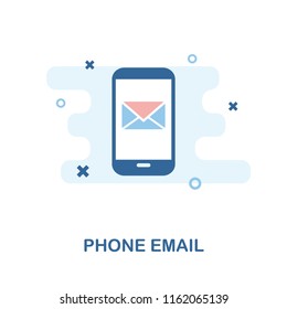 Phone Email creative icon. Simple element illustration. Phone Email concept symbol design from mobile phone collection. Can be used for web, mobile and print. web design, apps, software, print.