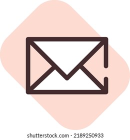 Correo electrónico telefónico, ilustración, vector en un fondo blanco.