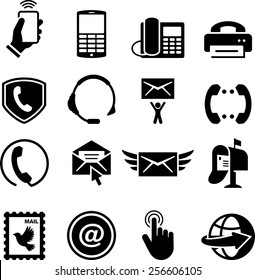 Phone, Email and other Contact Us icons