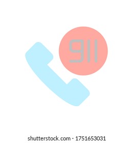 Phone, emergency icon. Simple color vector elements of firefighters icons for ui and ux, website or mobile application