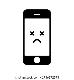 Phone Error System Vector Illustration. System Error Icon, System Not Working Sign.