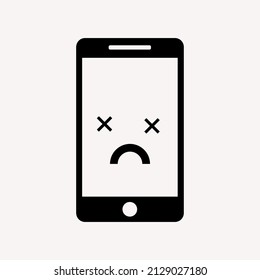 Phone Error System Vector Illustration. System Error Icon, System Not Working Sign.