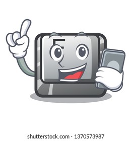 With phone F button in the character shape