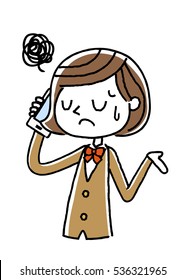 Phone: Female student, sorry, disappointed