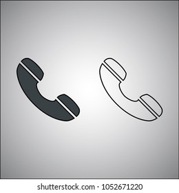 phone fill and outline vector icon