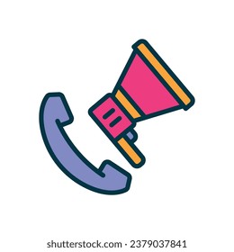 icono de color relleno del teléfono. icono vector para tu sitio web, móvil, presentación y diseño de logotipo.