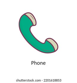 Telefonische Umrissgrafik Design Illustration. Media Control Symbol auf weißem Hintergrund EPS10-Datei