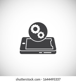 Phone fix related icon on background for graphic and web design. Creative illustration concept symbol for web or mobile app.