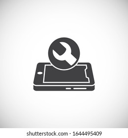 Phone fix related icon on background for graphic and web design. Creative illustration concept symbol for web or mobile app.