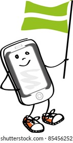Phone with flag