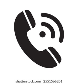 Phone flat icon. Call symbol. phone call sign. Vector silhouette.