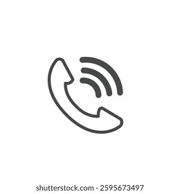 Phone flat icon. Call symbol. Phone call sign. Ringing phone glyph vector icon - Vector ui icon. call icon.