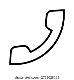 Icono de teléfono plano. Símbolo de llamada. señal de llamada telefónica. Vector