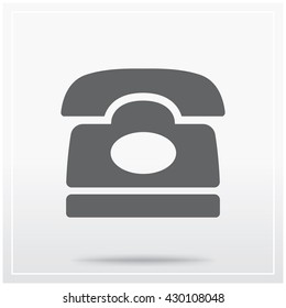 Phone. Flat icon of graphical symbol of telephone communications or communication in general. Vector illustration