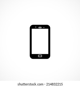 phone, flat icon isolated on white background