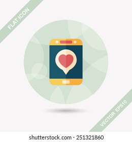 phone flat icon with long shadow,eps10