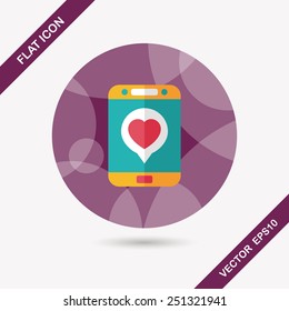 phone flat icon with long shadow,eps10