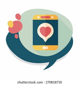 phone flat icon with long shadow,eps10